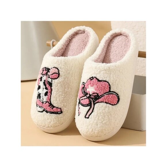 2/$30 NEW Cowboy Boot and Cowboy Hat Size 7 Slippers - Picture 5 of 7